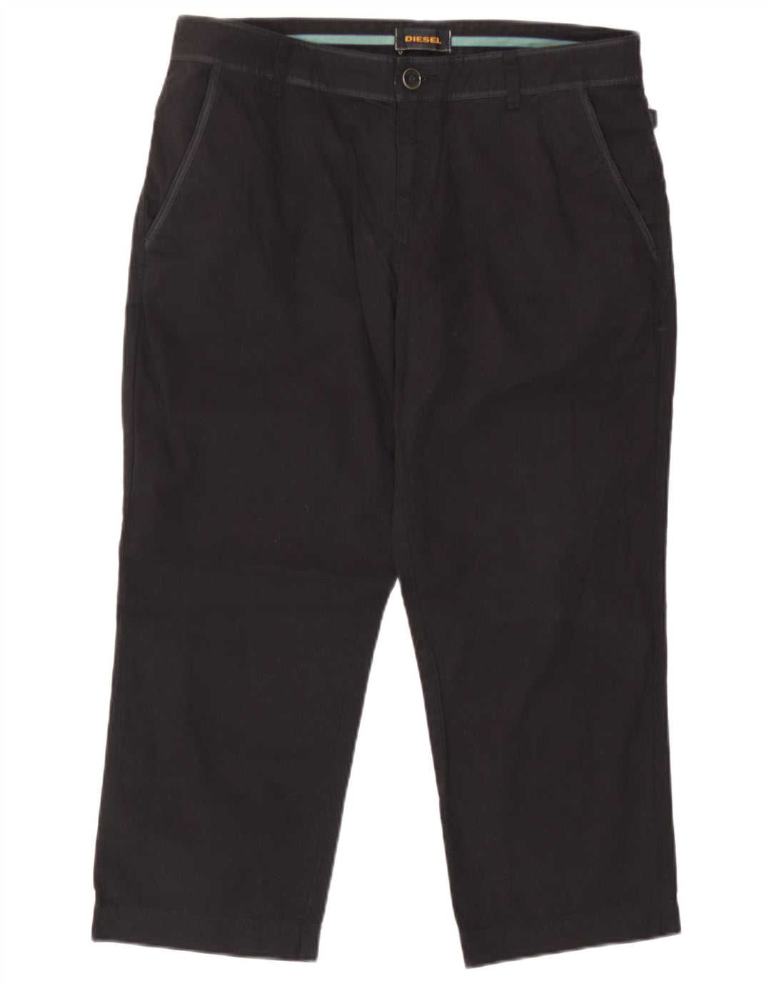 Calça Capri Feminina Diesel W34 L22 Algodão Preto