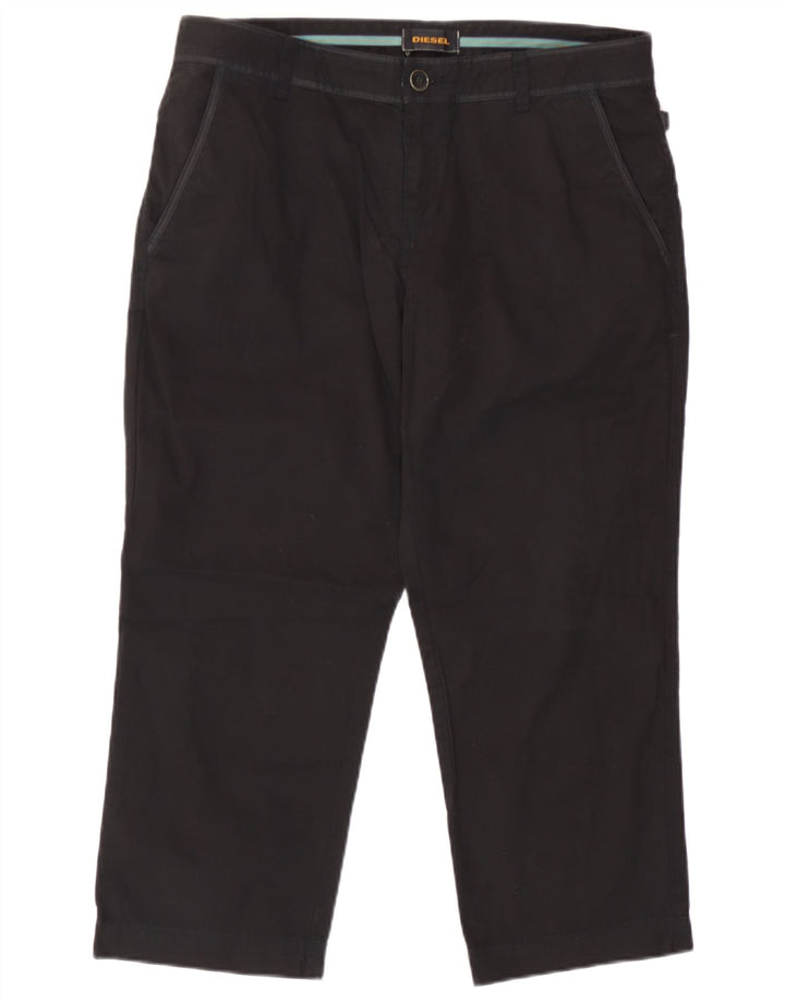 Calça Capri Feminina Diesel W34 L22 Algodão Preto