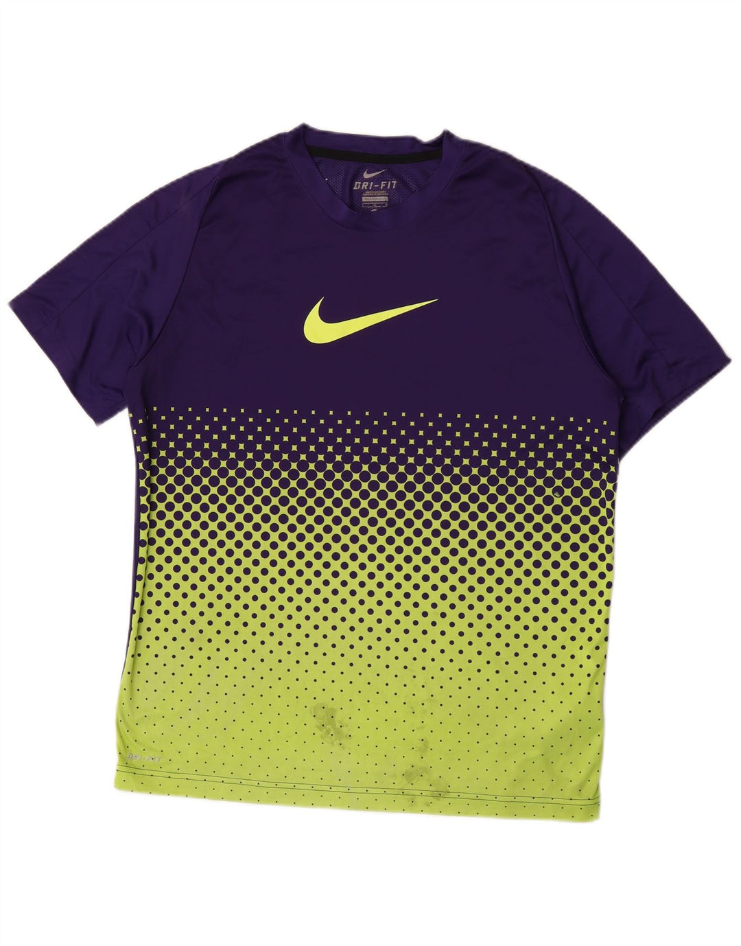 Camiseta Nike Masculina Dri Fit Graphic Top Grande Roxo Geométrico Poliéster