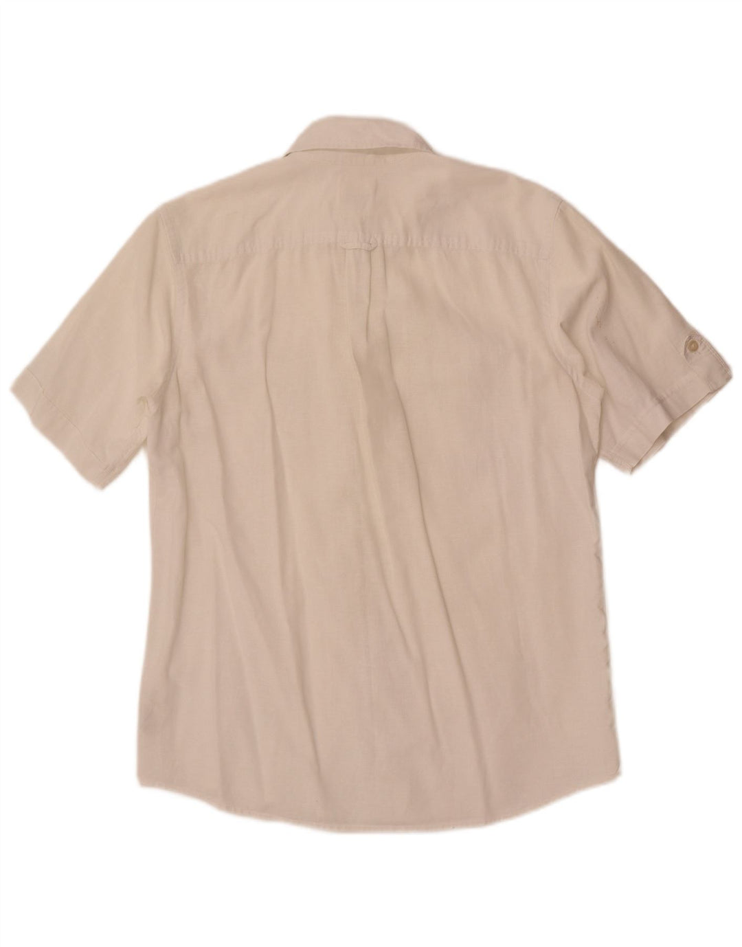 Camisa masculina de manga curta Dockers, linho branco médio