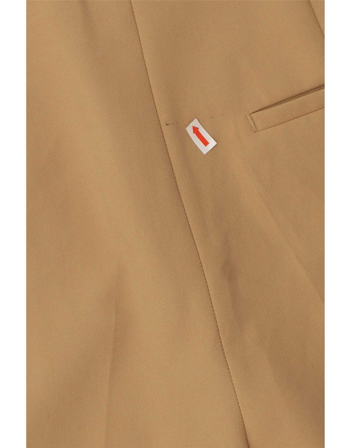 Zara Shorts feminino cintura alta casual médio W28 poliéster bege