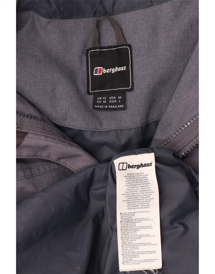 Capa de chuva feminina com capuz Berghaus UK 12 poliamida azul médio