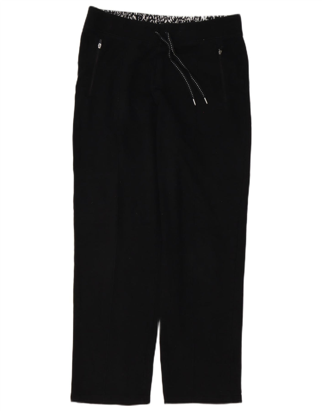 Calça de treino feminina MARKS & SPENCER UK 12 algodão preto médio