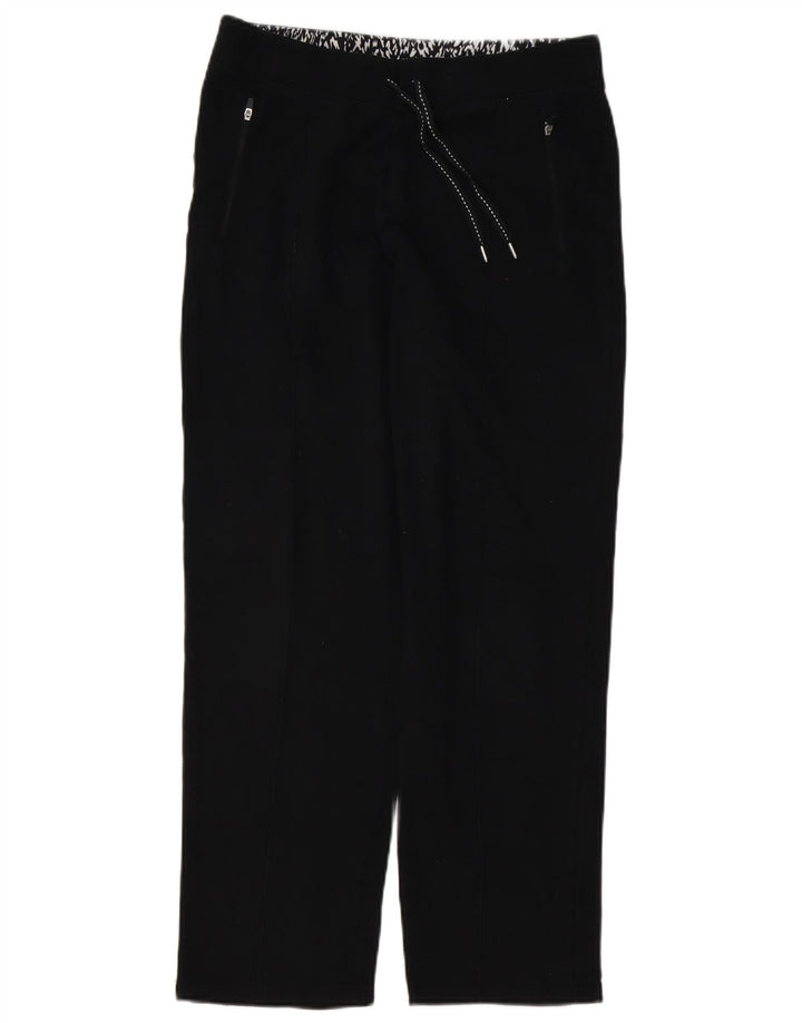 Calça de treino feminina MARKS & SPENCER UK 12 algodão preto médio