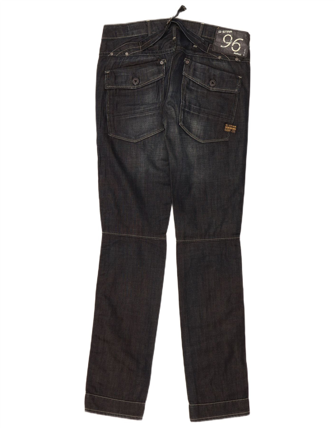 Jeans slim feminino G-Star W28 L32 algodão azul marinho