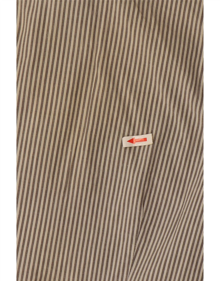 Camisa feminina Marlboro Classics EU 44 XL cinza risca de giz algodão
