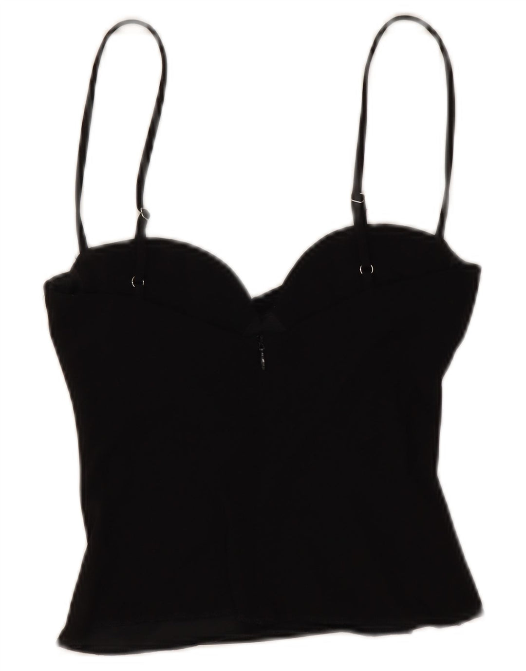 Zara Womens Crop Cami Top Reino Unido 6 XS Preto