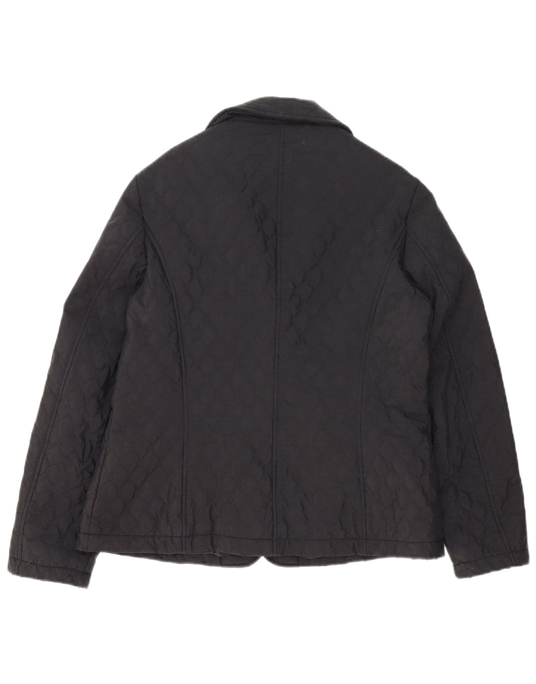 Cherie Jaqueta blazer feminina acolchoada com 4 botões IT 46 grande algodão preto
