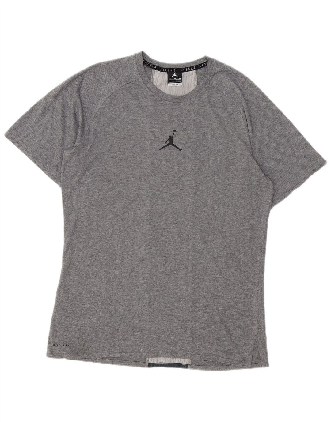 Camiseta Jordan masculina gráfica Top cinza médio colorblock