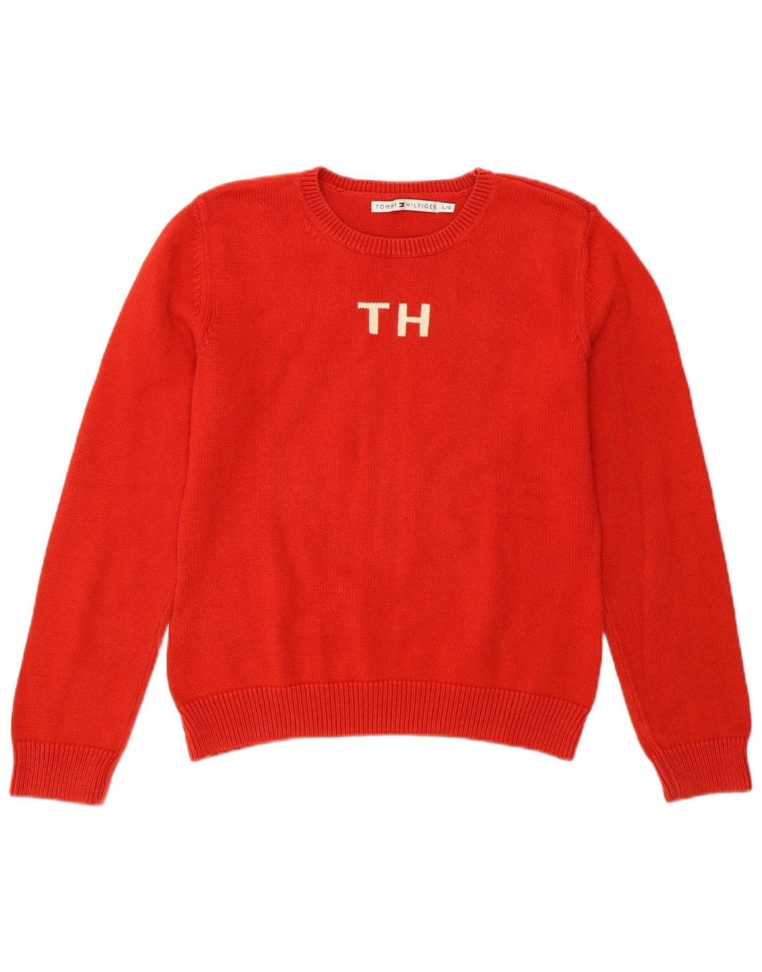 TOMMY HILFIGER Suéter feminino com gola canoa 14-15 anos grande vermelho