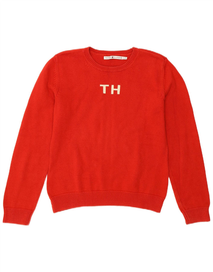TOMMY HILFIGER Suéter feminino com gola canoa 14-15 anos grande vermelho