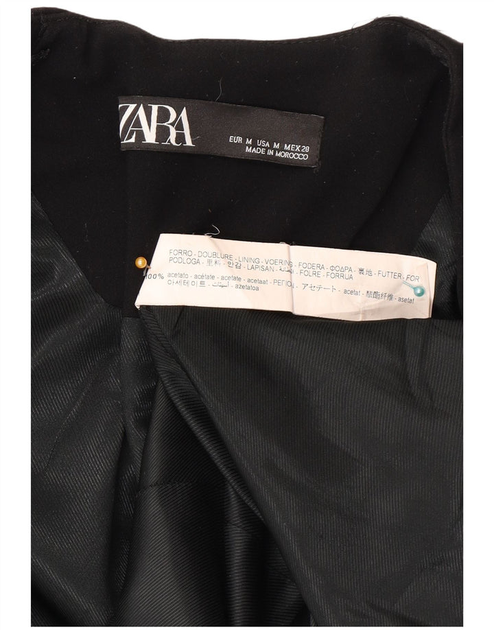 Zara Jaqueta Blazer Feminina Reino Unido 12 Médio Preto