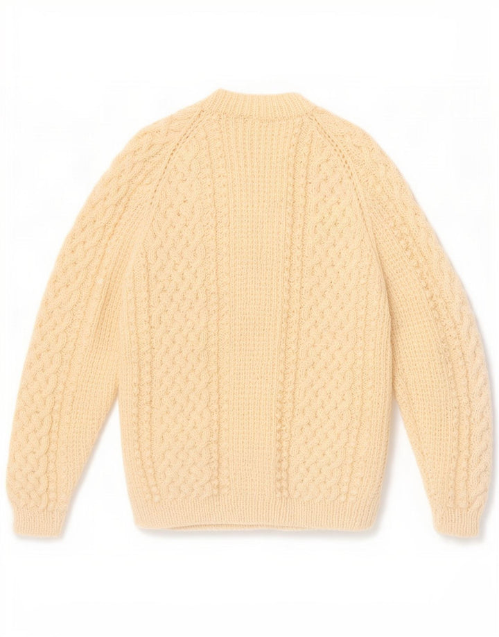 Suéter Cardigan Feminino Vintage UK 12 Médio Off White