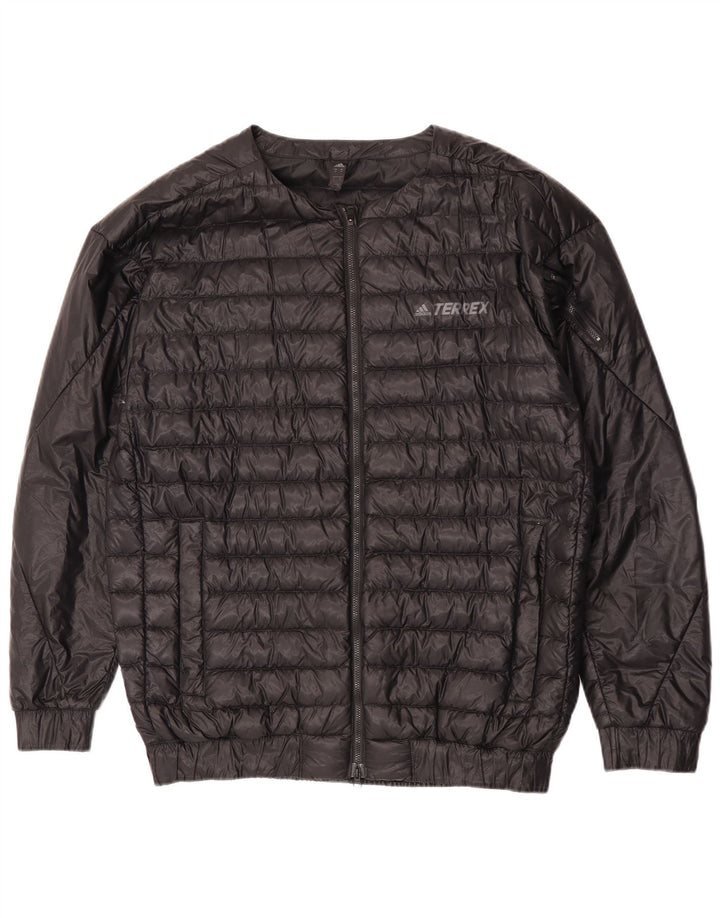 Adidas Mens Jaqueta Acolchoada UK 38 Médio Preto Nylon
