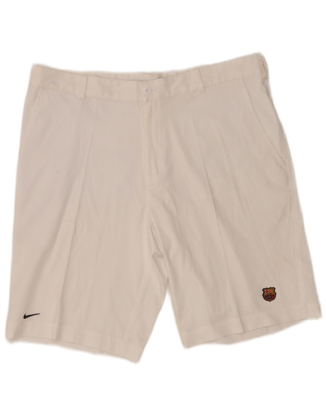 Nike Mens Barcelona Chino Shorts W38 XL Branco Poliéster