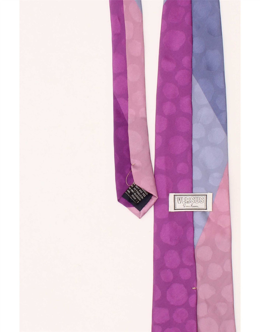 Gravata masculina Versus By Gianni Versace tamanho único roxo colorblock seda designer
