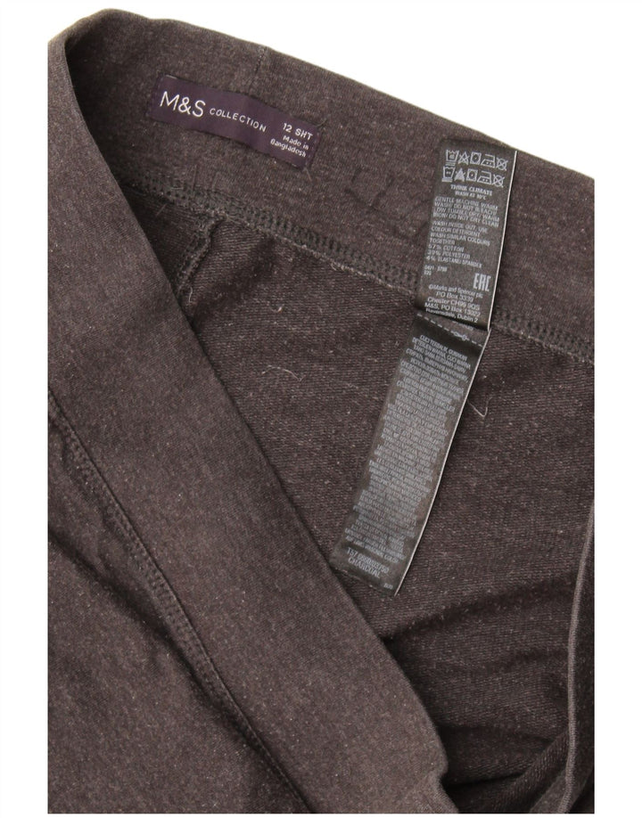 Leggings femininos Marks & Spencer UK 12 algodão cinza médio