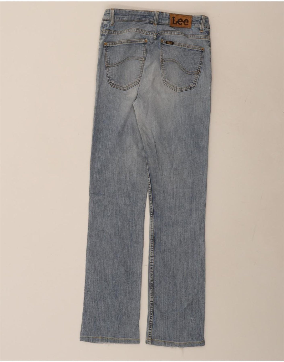 LEE Feminino Cameron Straight Jeans W30 L33 Azul Algodão
