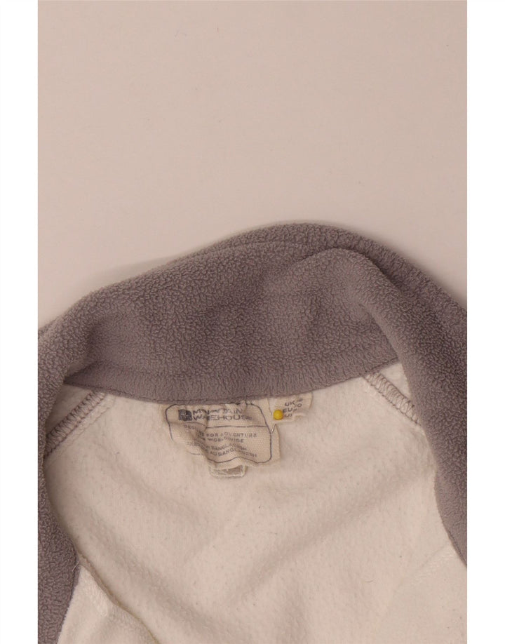 Suéter de lã feminino Mountain Warehouse com zíper e gola UK 12 médio branco