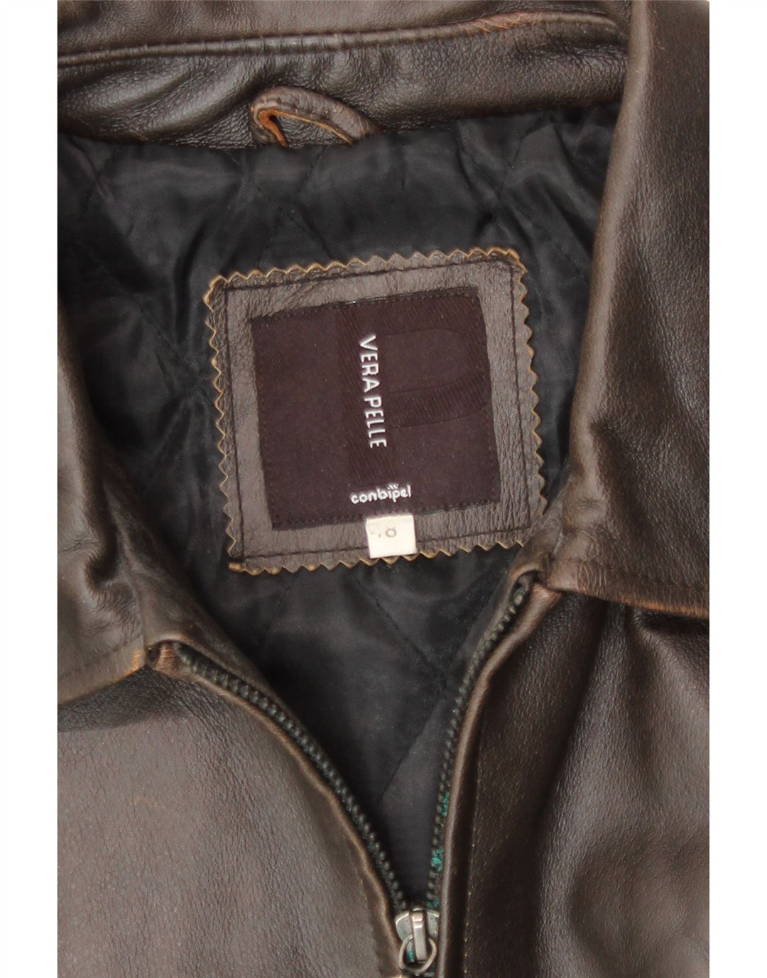 Jaqueta de couro masculina Conbipel IT 48 couro marrom médio