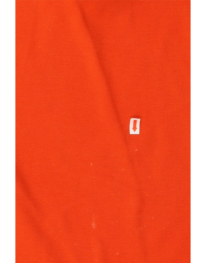 Camisa polo masculina LACOSTE tamanho 5 grande algodão laranja