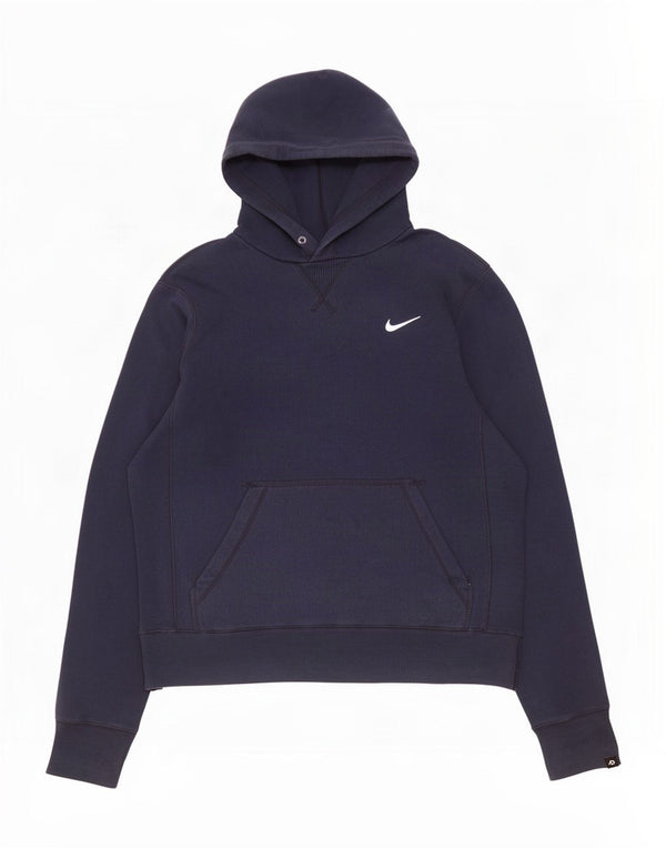 Nike Mens Hoodie Jumper Médio Azul Marinho Algodão