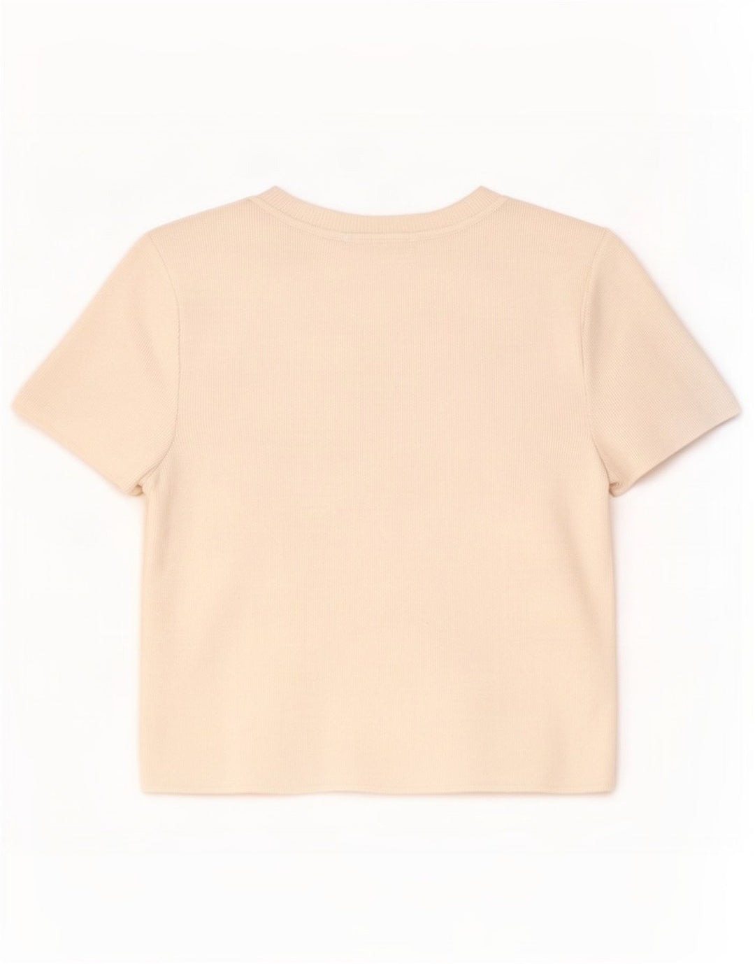 Zara Camiseta Feminina Crop Top UK 12 Médio Branco Viscose
