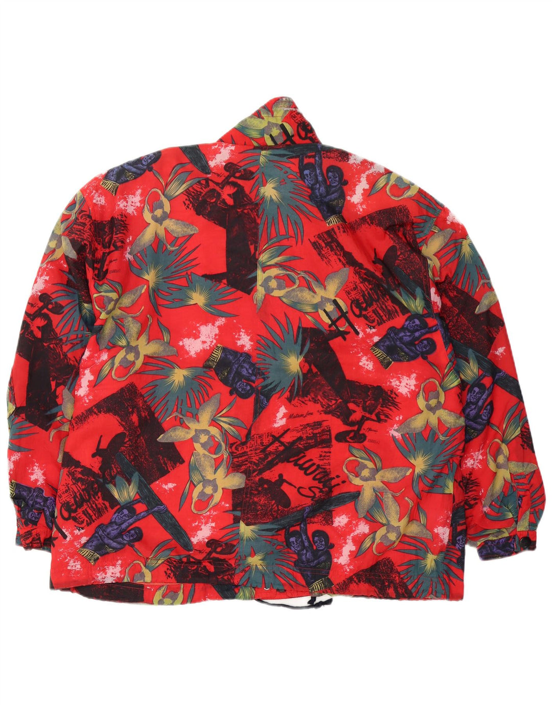 Gil Bret Jaqueta corta-vento feminina grande Reino Unido 14 grande vermelho floral