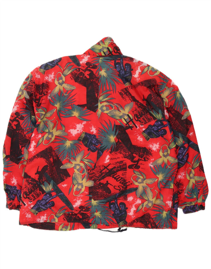 Gil Bret Jaqueta corta-vento feminina grande Reino Unido 14 grande vermelho floral