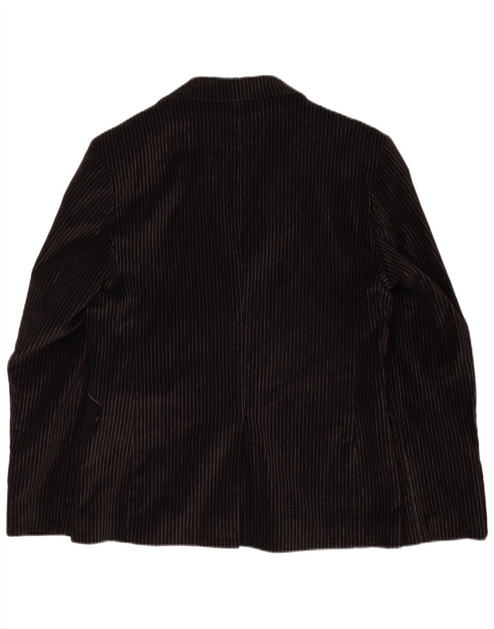 Terno masculino Vincent com 2 botões e 2 peças IT 48 médio W30 L32 listrado preto