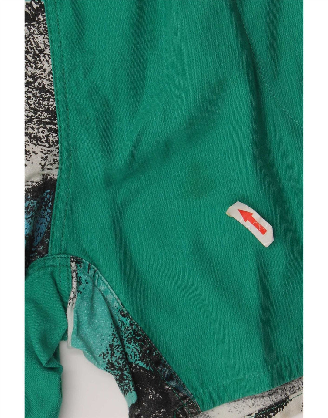 Shorts de natação masculino vintage pequeno algodão colorido tie-dye