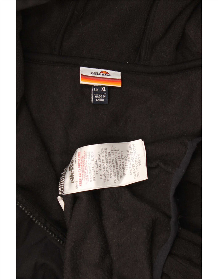 Ellesse Mens Graphic Hoodie Jumper XL Preto Poliéster