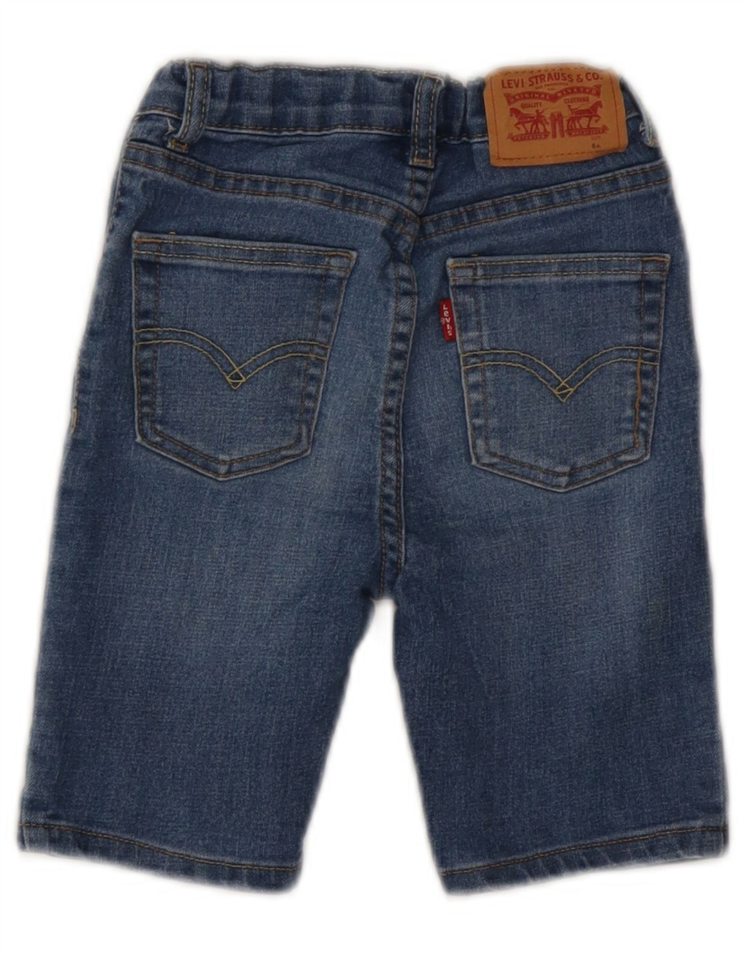Shorts jeans Levi's Boys 510 5-6 anos W20 azul algodão