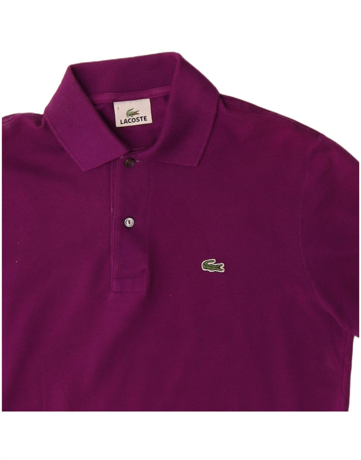 Camisa polo masculina Lacoste tamanho 3 pequeno algodão roxo
