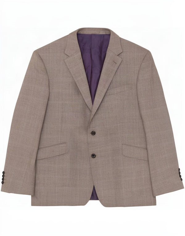 Jaqueta blazer masculina de 2 botões Marks & Spencer UK 44 XL cinza xadrez lã