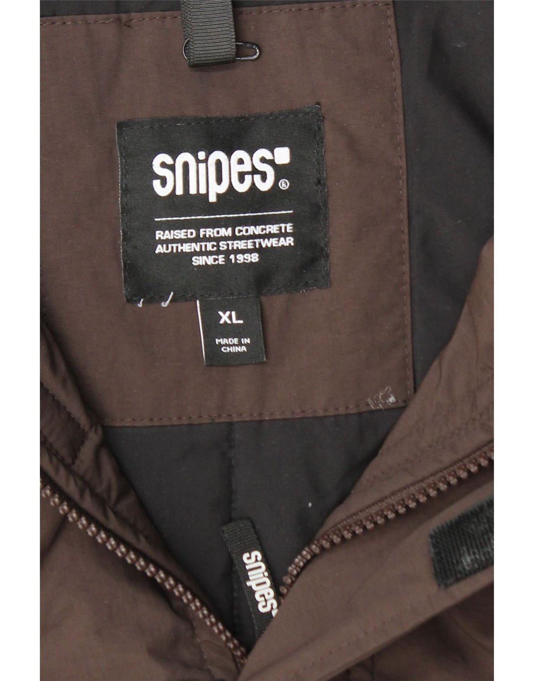 Jaqueta masculina SNIPES com capuz Anorak UK 42 XL marrom poliamida