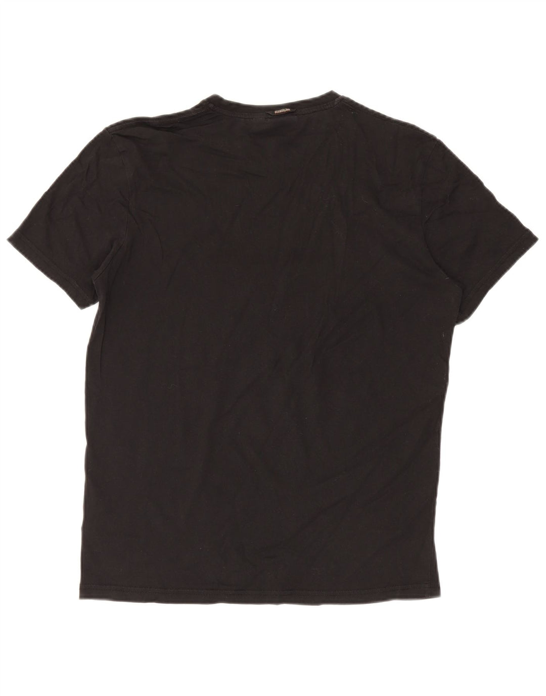Camiseta masculina gráfica Napapijri Top médio algodão preto