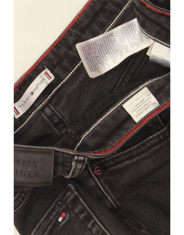 Jeans retos femininos Tommy Hilfiger W28 L32 algodão preto