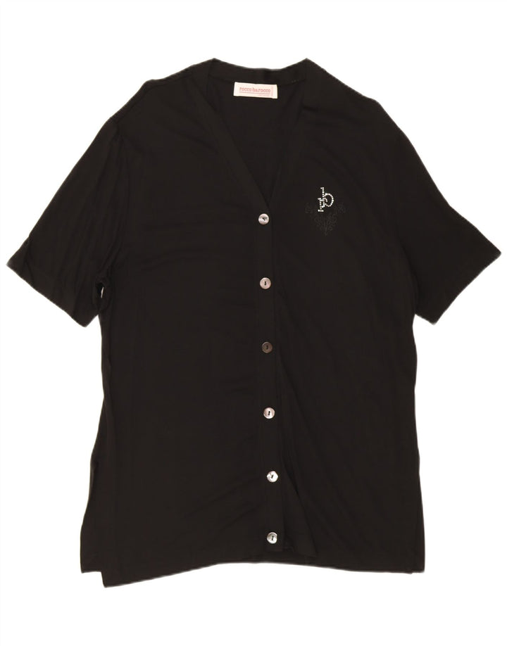 Blusa feminina Roccobarocco IT 48 XL preto rayon