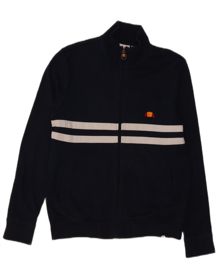 Jaqueta masculina de agasalho Ellesse pequena azul marinho de algodão colorblock