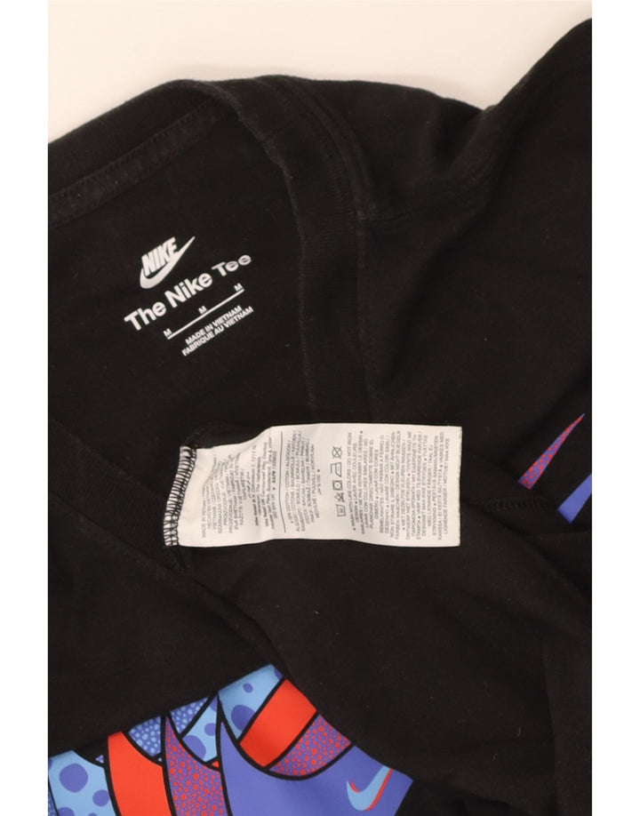 Camiseta Nike masculina gráfica Top médio algodão preto