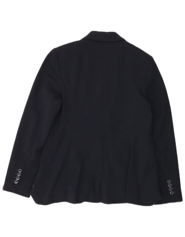 Jaqueta blazer feminina Marks & Spencer com 1 botão Reino Unido 12 médio azul marinho