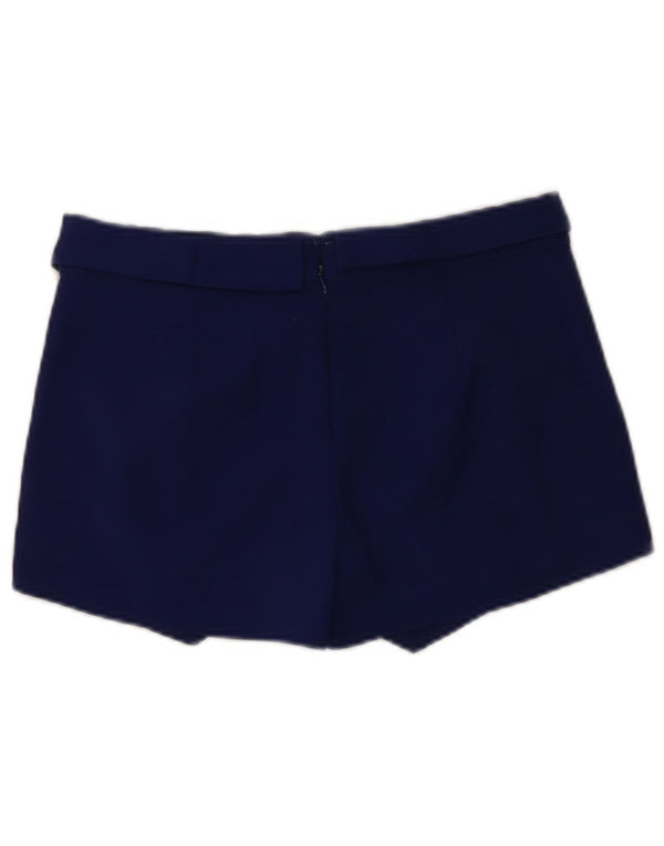 Zara Shorts feminino médio W28 algodão azul marinho