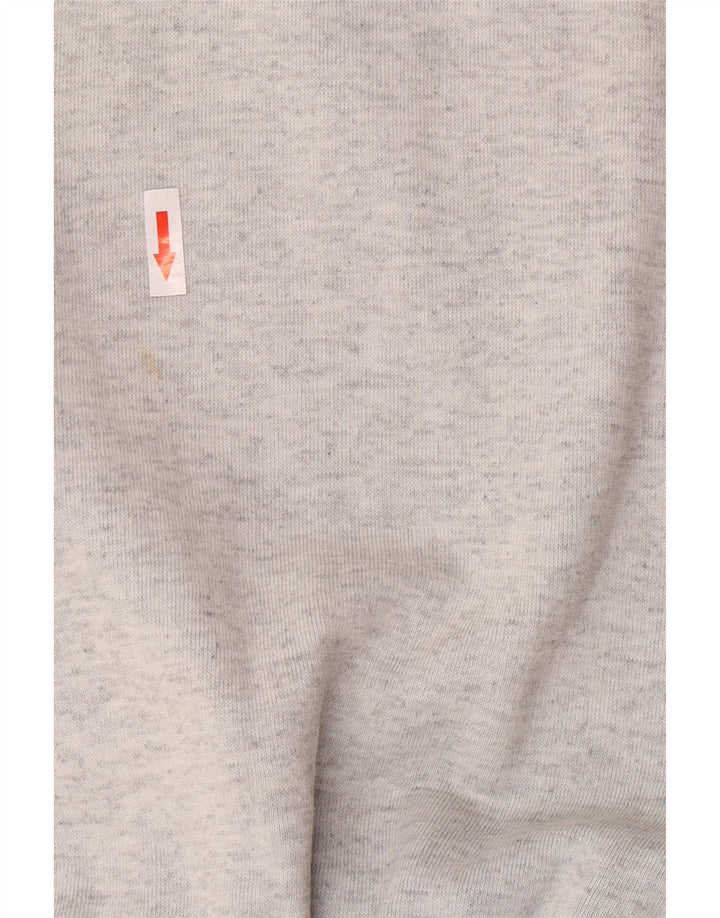 Asics Mens Graphic Zip Neck Moletom Jumper Grande Cinza