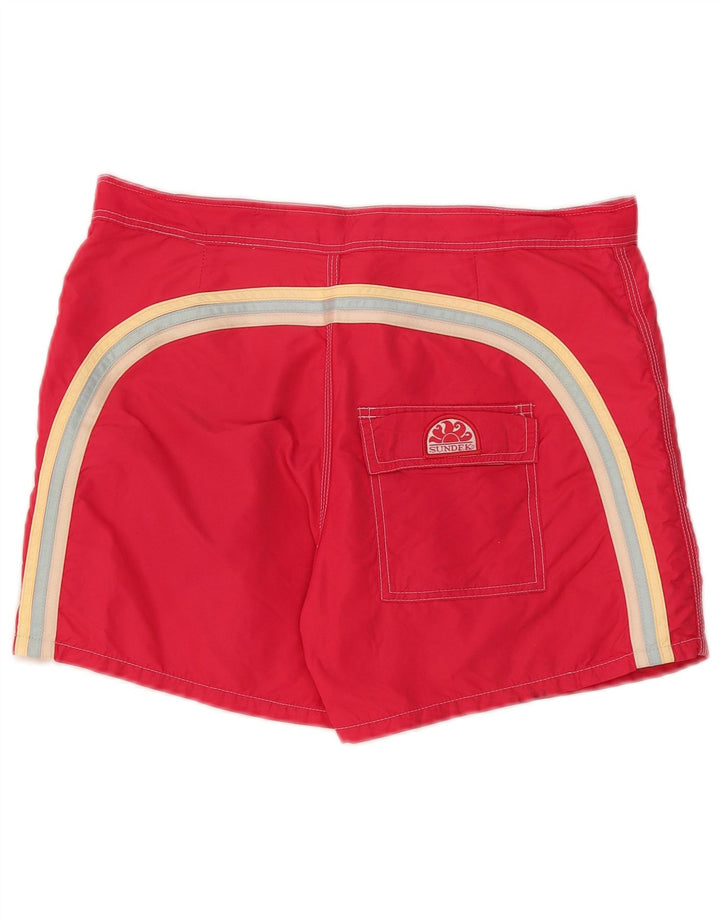 Shorts de natação masculino Sundek médio vermelho nylon