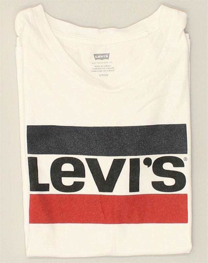 LEVI'S Mens Graphic T-Shirt Top Small White | Vintage Levi's | Thrift | Second-Hand Levi's | Used Clothing | Messina Hembry 