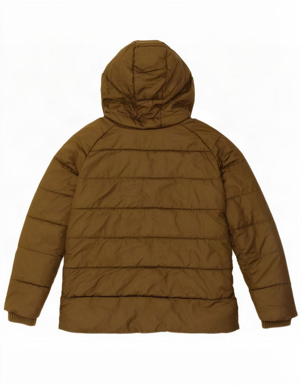 Jaqueta acolchoada de grandes dimensões com capuz feminino Barbour UK 8 poliéster verde pequeno