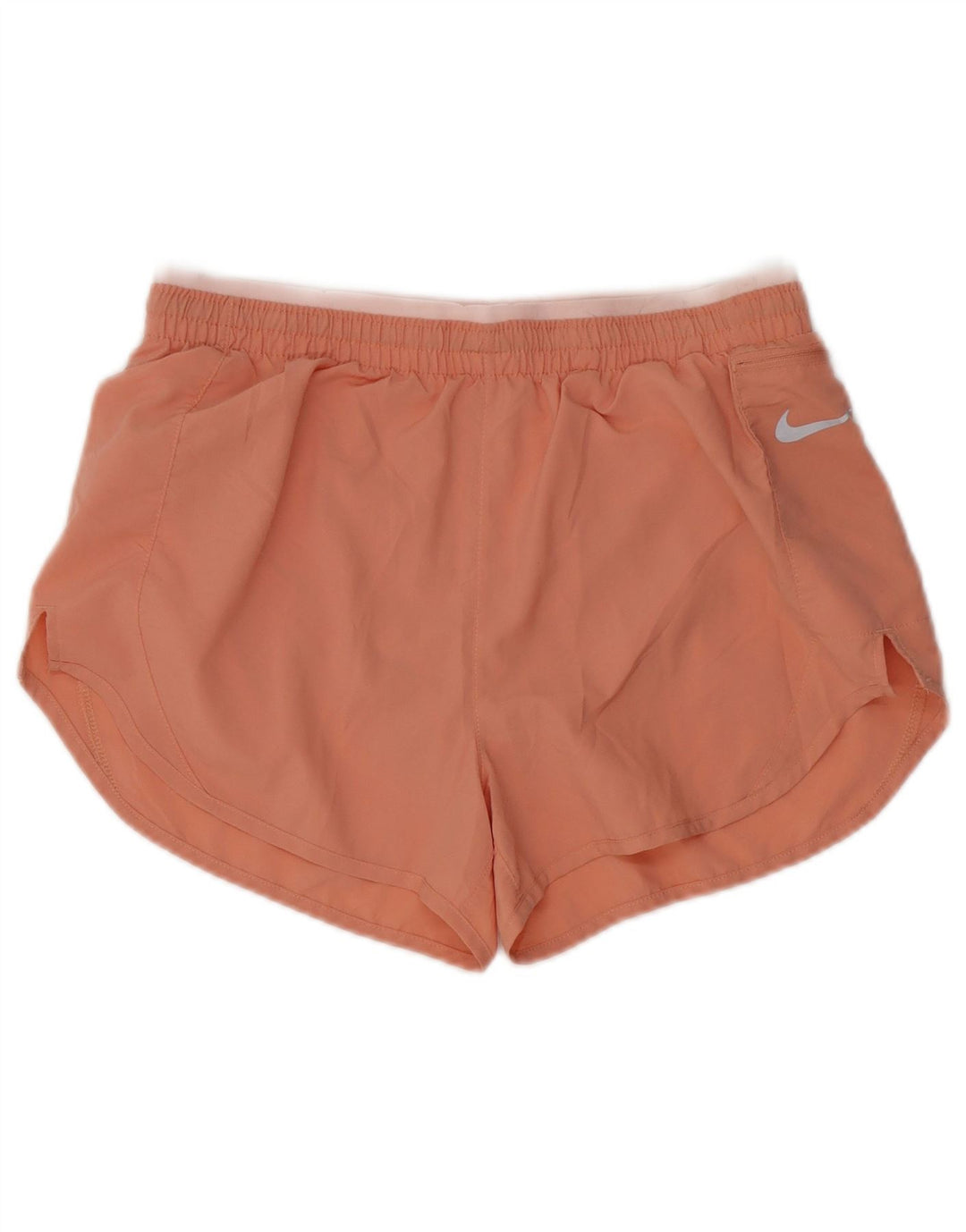 Shorts esportivos femininos Nike UK 12 poliéster listrado rosa médio
