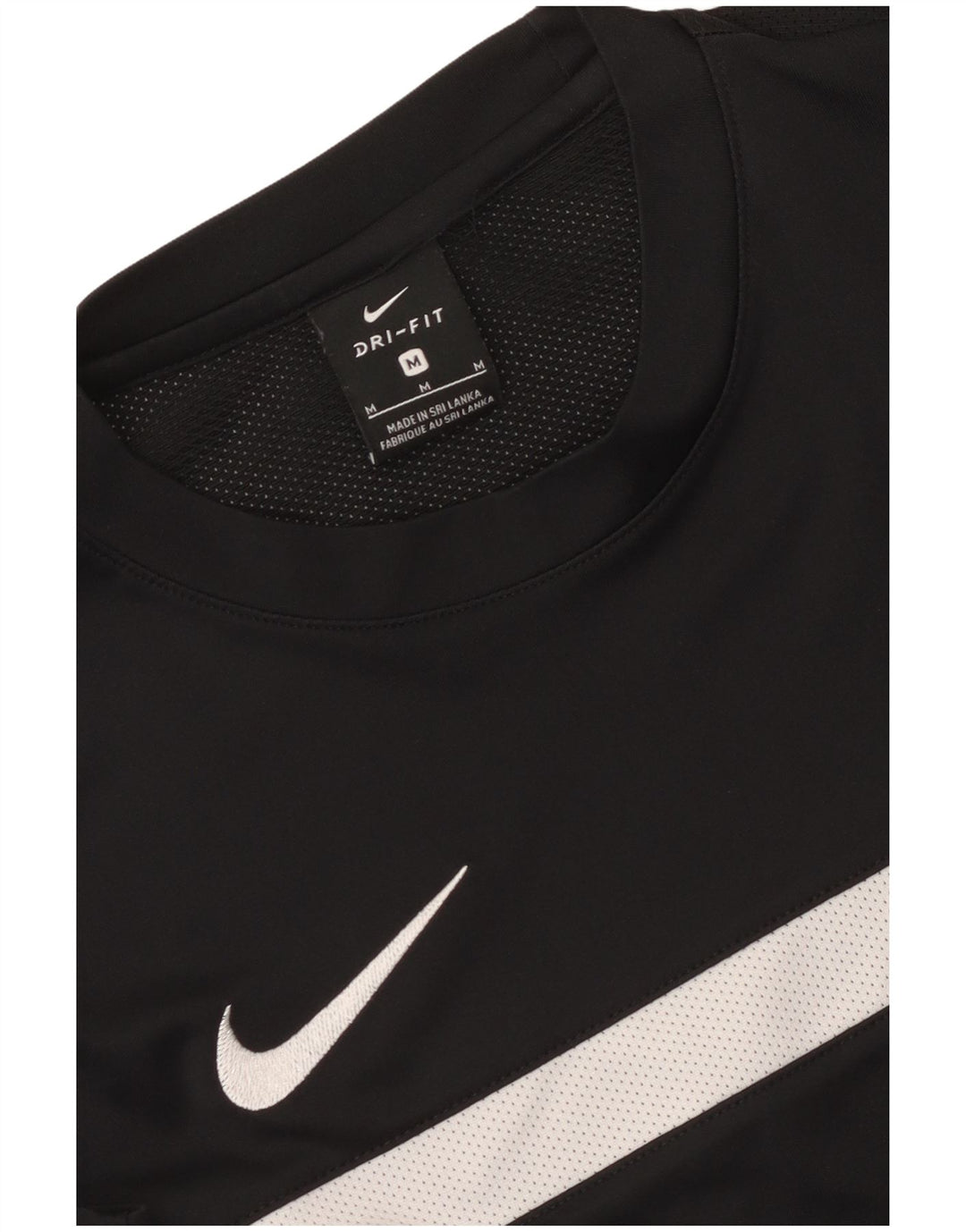 Camiseta masculina Nike Dri Fit Top médio preto colorblock