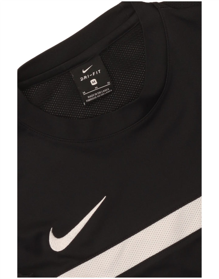 Camiseta masculina Nike Dri Fit Top médio preto colorblock